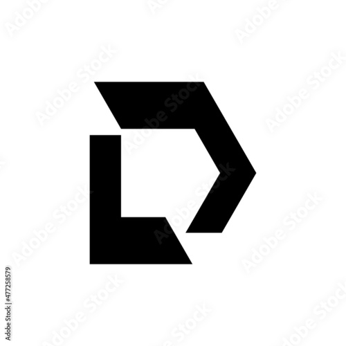 Letter D logo. Icon design. Template elements. Geometric abstract logos