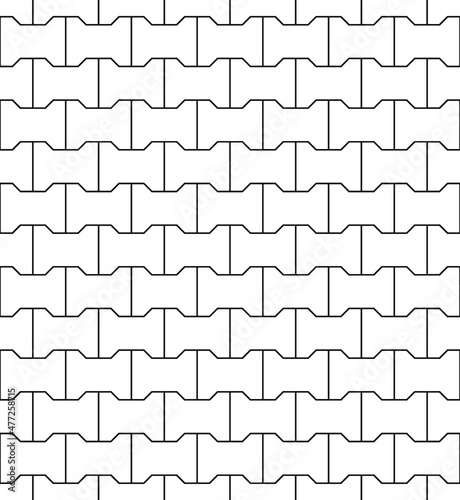 Interlocking paving block. Seamless regular floor texture in vector no.2