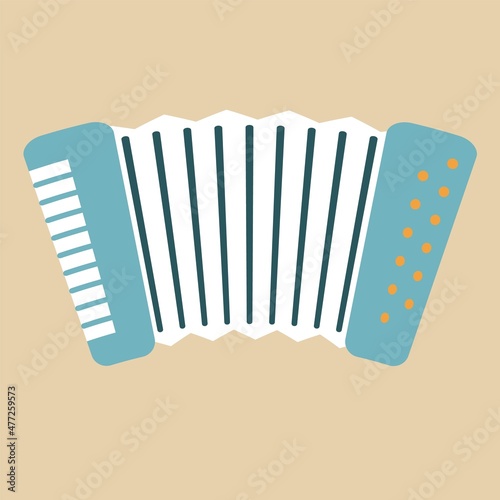 Russian icons in flat style. Colorful images of Russian culture. Vector illustration for website, posters and cards.