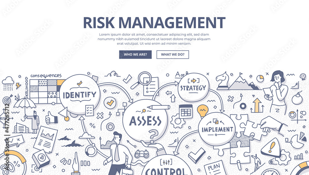 Risk Management Doodle Illustration