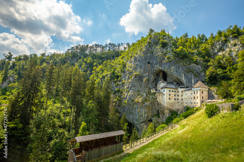 Quadro em tela Predjama, a castle at the cave mouth in Postojna, Slovenia.