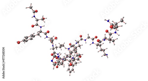 Afamelanotide molecular structure isolated on white photo