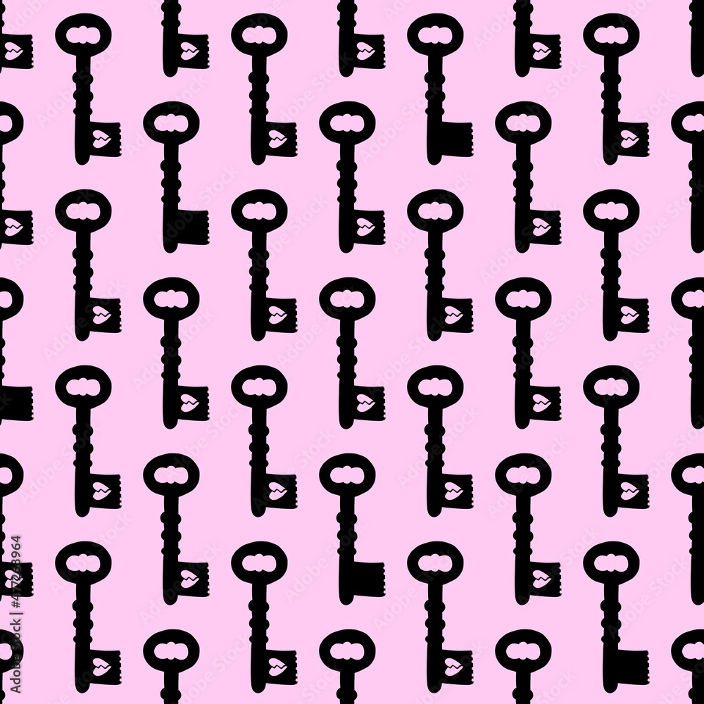 Seamless pattern with keys for fabrics and textiles and packaging and gifts and cards and linens and kids Seamless pattern with keys for fabrics and textiles and packaging and gifts and cards and linens and kids