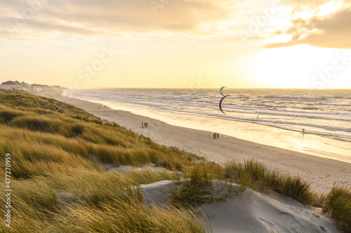 Plage de Picardie entre Fort-Mahon et Quend-Plage - Vue aérienne