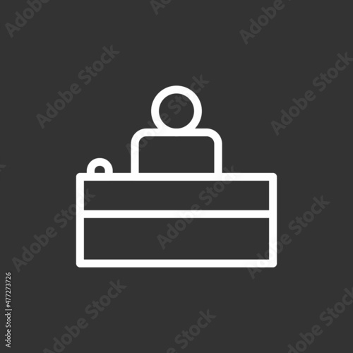 Reception Line Inverted Vector Icon Design