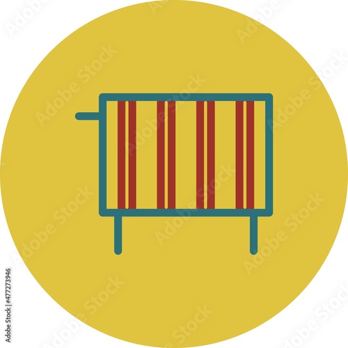 Heating Line Two Color Vector Icon Design