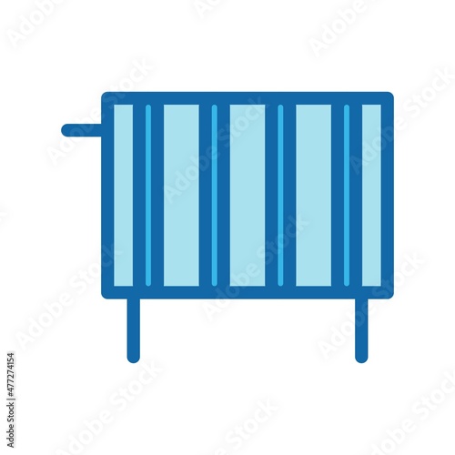 Heating Line Gradient Vector Icon Design