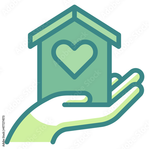 home blue line icon