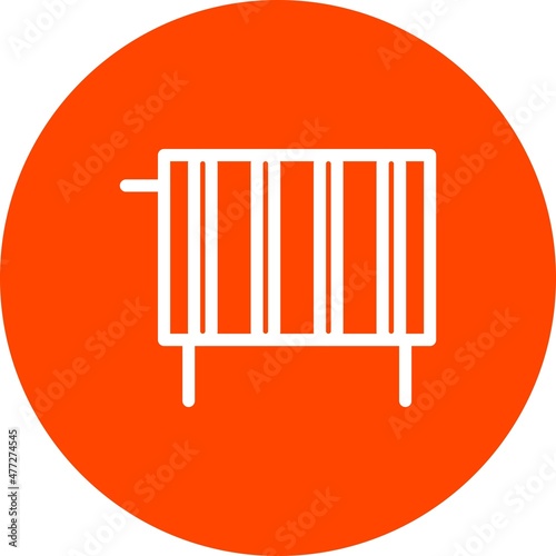 Heating Line Circle Vector Icon Design