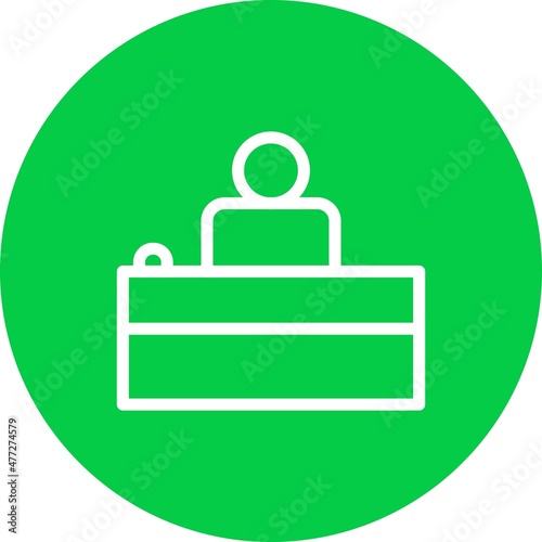 Reception Line Circle Vector Icon Design