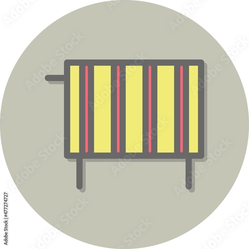 Heating Line Filled Circle Vector Icon Design