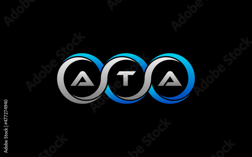 Fotografiet ATA Letter Initial Logo Design Template Vector Illustration