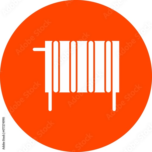  Heating Glyph Circle Vector Icon Design