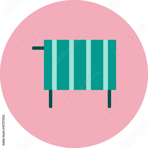 Heating Flat Circle Vector Icon Design
