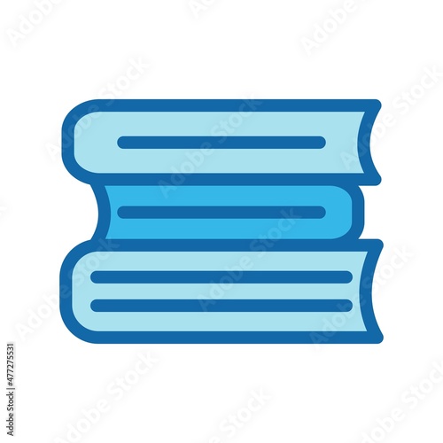 Books  Line Filled Blue Vector Icon Design