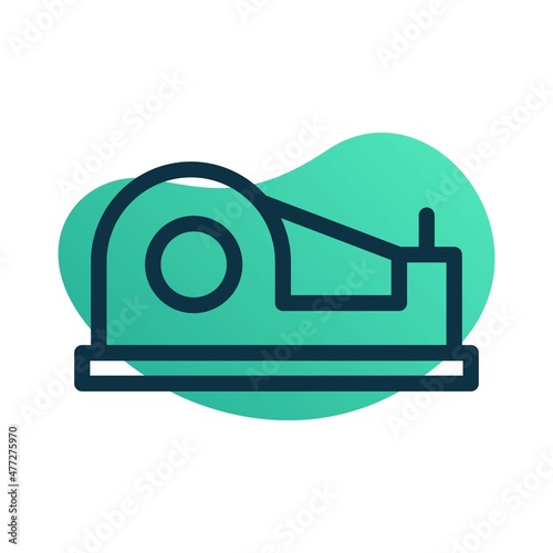 Tape Dispenser Line Bubble Gradient Vector Icon Design