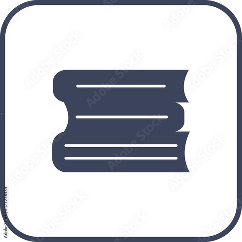 Books Glyph Round Corner Vector Icon Design