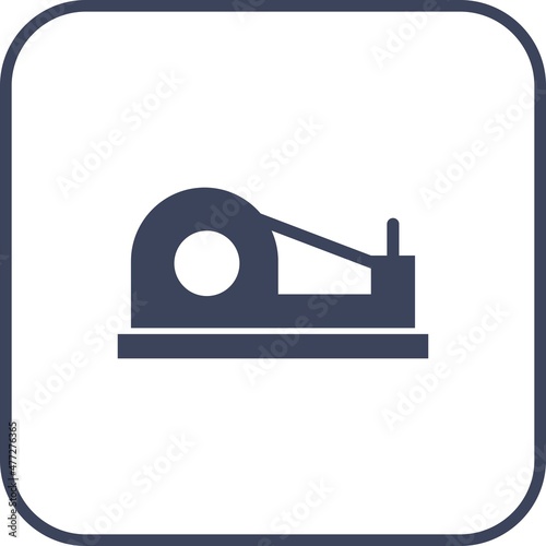 Tape Dispenser Glyph Round Corner Vector Icon Design