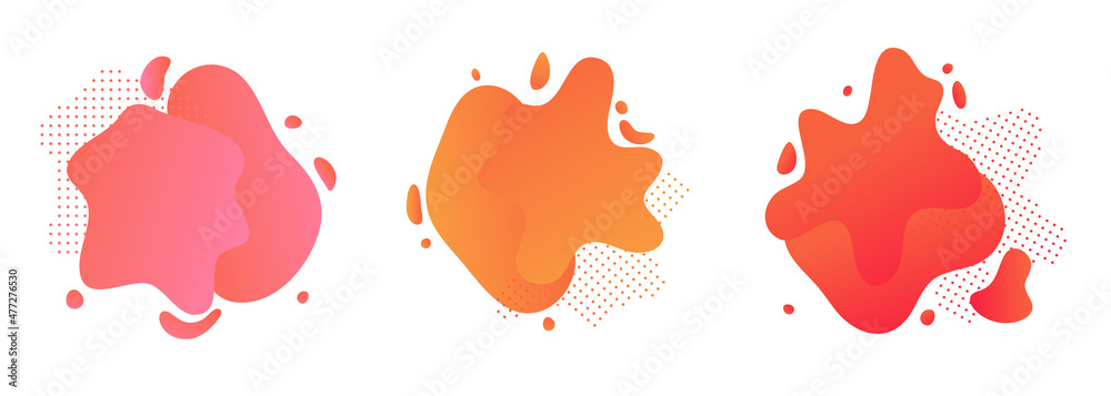 Set of pink, yellow, red abstract modern graphic elements. Gradient abstract banners with flowing liquid shapes. Dynamical colored forms.Template for the design of a logo, flyer or presentation Set of pink, yellow, red abstract modern graphic elements. Gradient abstract banners with flowing liquid shapes. Dynamical colored forms.Template for the design of a logo, flyer or presentation