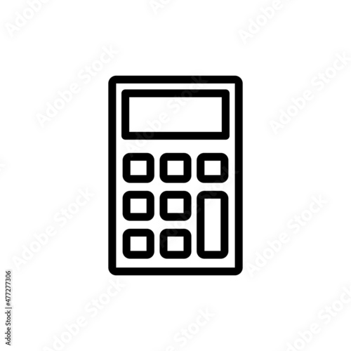 Calculator Line Vector Icon Design