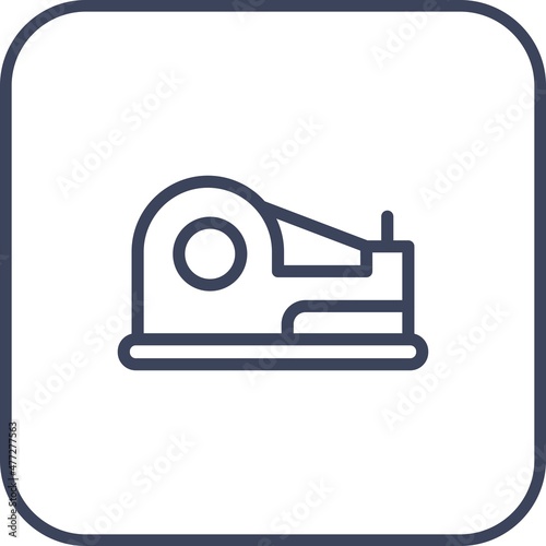 Tape Dispenser Line Round Corner Vector Icon Design