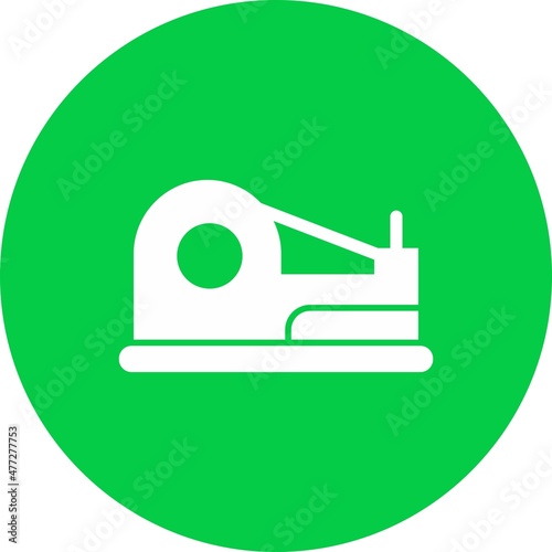 Tape Dispenser Glyph Circle Vector Icon Design
