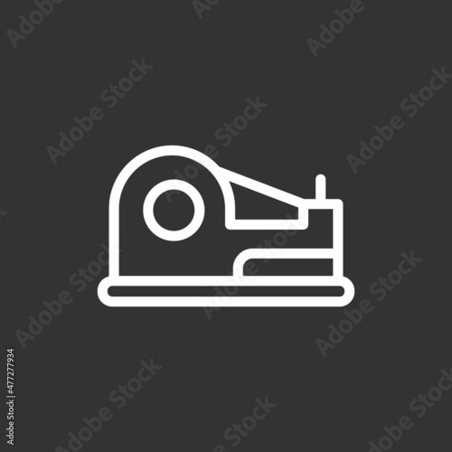 Tape Dispenser Line Inverted Vector Icon Design