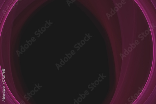 Abstract rotational fractal frame on a black background