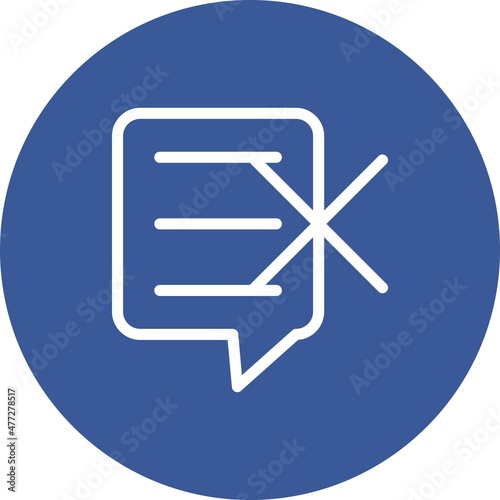 Vote No Line circle Vector Icon Design