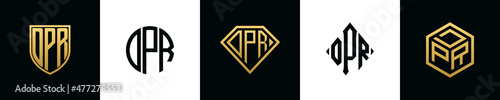 Initial letters DPR logo designs Bundle photo