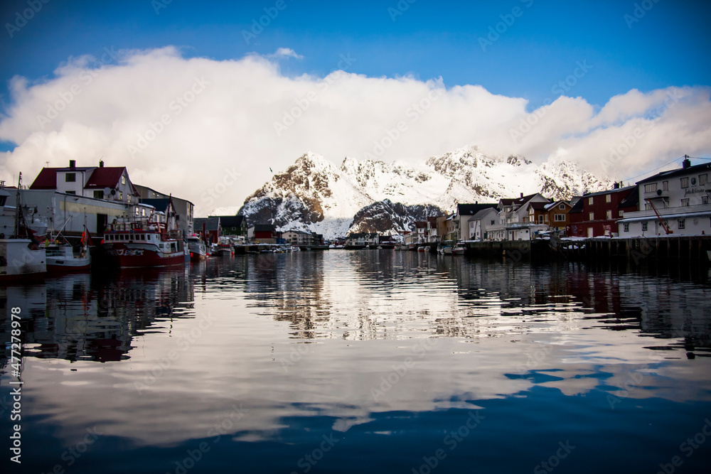 Winter in Lofoten Islands, Northern Norway Winter in Lofoten Islands, Northern Norway