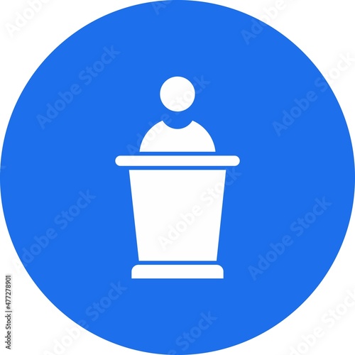  Debate Glyph Circle Vector Icon Design