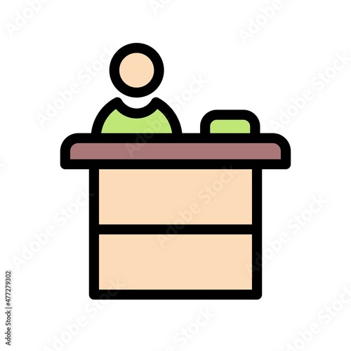 Demonstration Line Filled Vector Icon Design