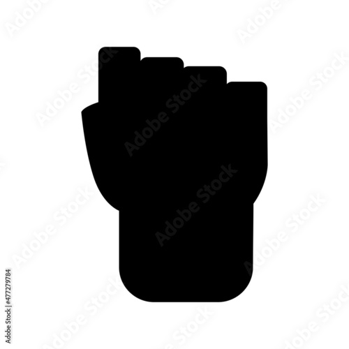 Fist Glyph Vector Icon Design