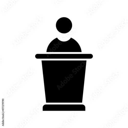 Debate Glyph Vector Icon Design