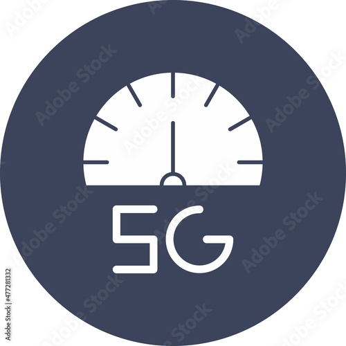 Speed Glyph Circle Vector Icon Design