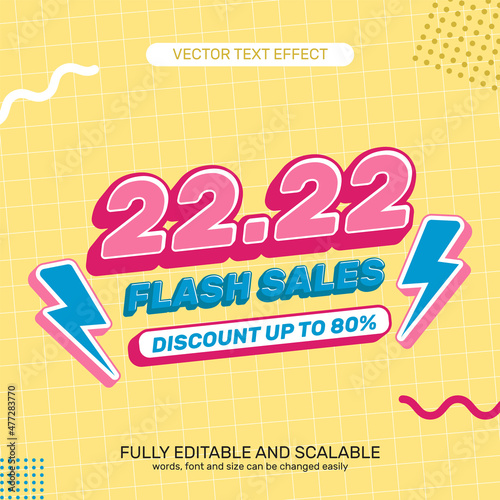 2022 flash sale text effect