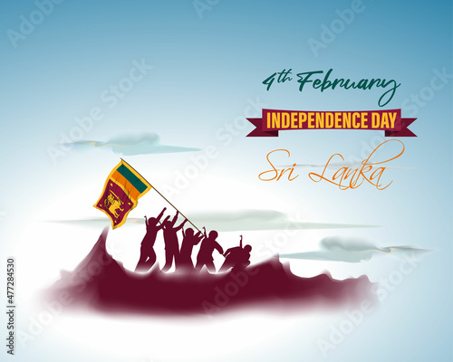 vector illustration for independence day Srilanka.