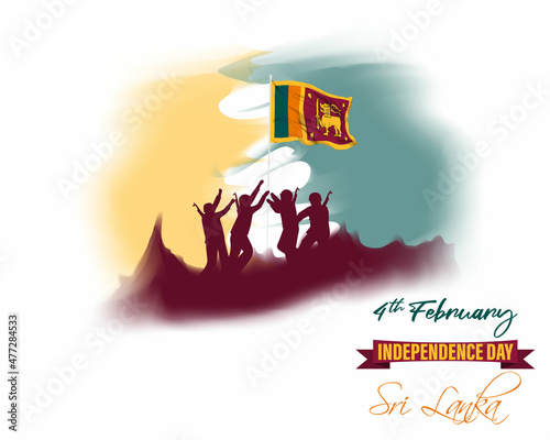 vector illustration for independence day Srilanka.