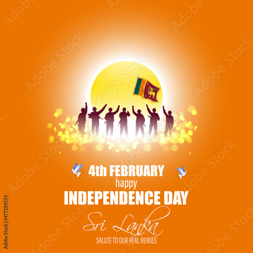 vector illustration for independence day Srilanka.