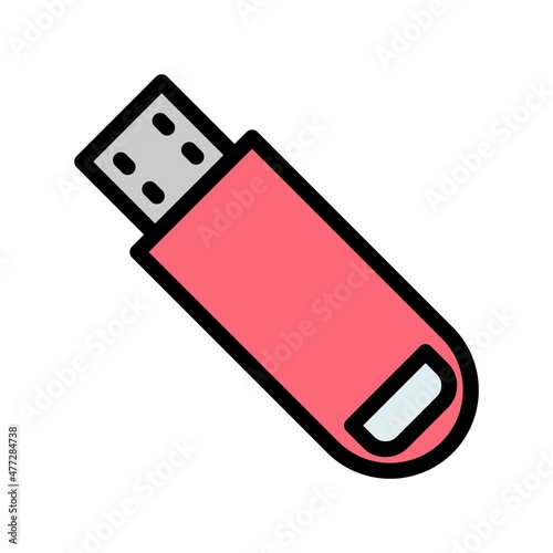 Usb Line Filled Vector Icon Design