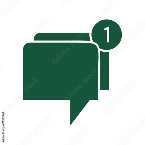 Chat Glyph Gradient Vector Icon Design