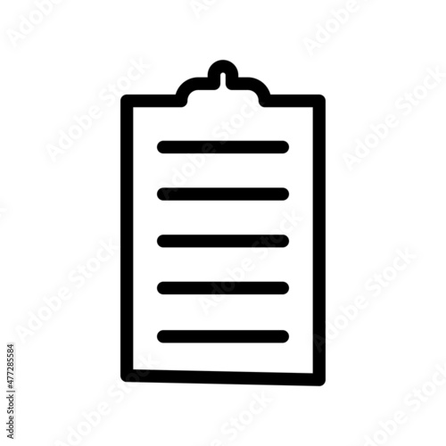 Check List Line Vector Icon Design