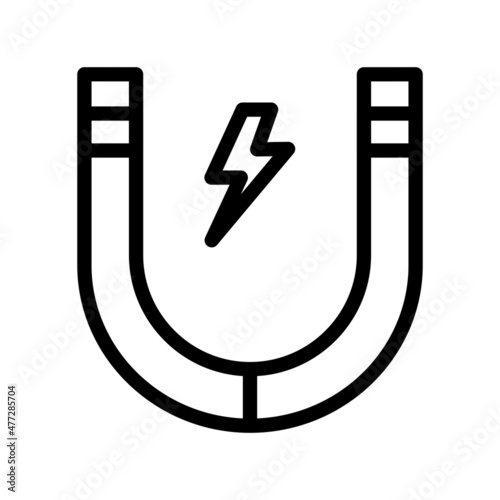 Magnet Line Vector Icon Design