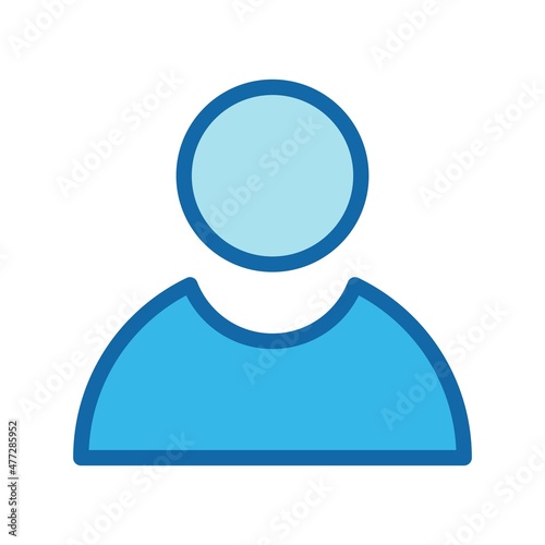 Employe Line Filled Blue Vector Icon Design