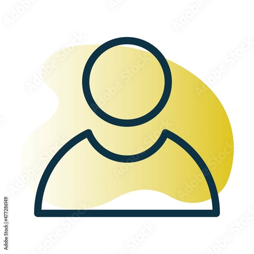 Employe Line Bubble Gradient Vector Icon Design