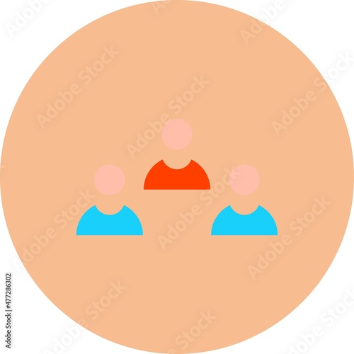 Candidates Flat Circle Vector Icon Design