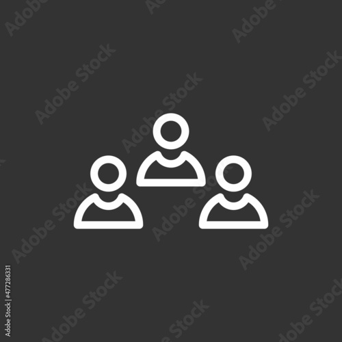 Candidates Line Inverted Vector Icon Design
