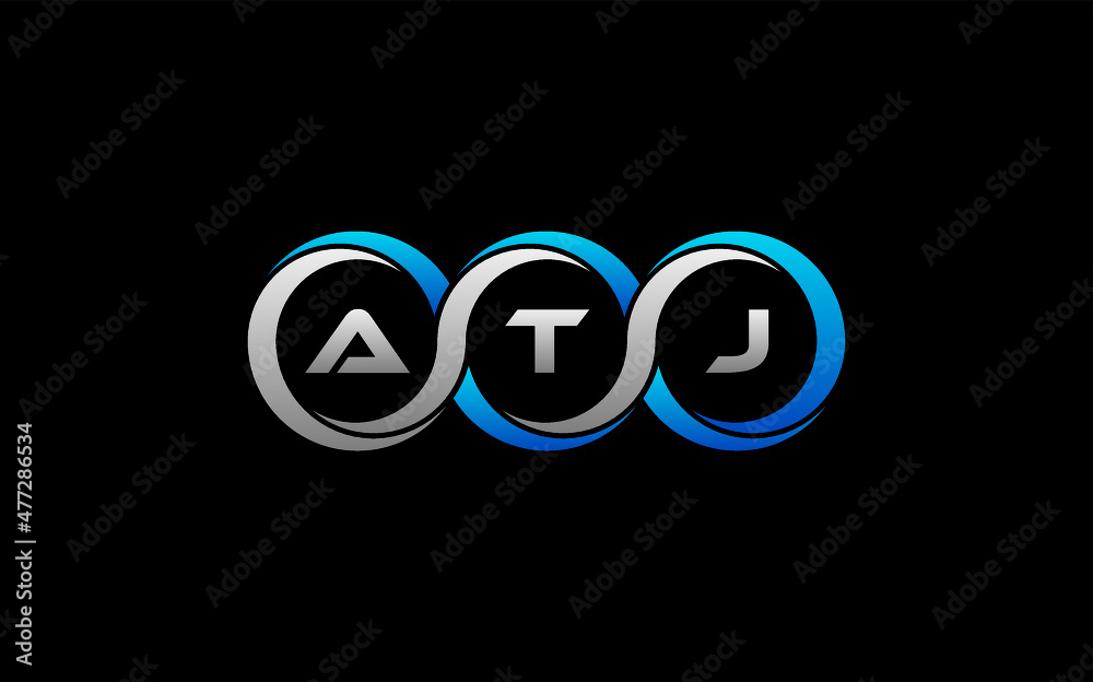 ATJ Letter Initial Logo Design Template Vector Illustration ATJ Letter Initial Logo Design Template Vector Illustration