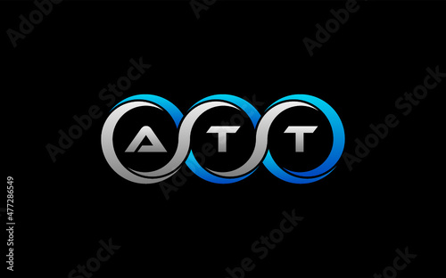 ATT Letter Initial Logo Design Template Vector Illustration photo
